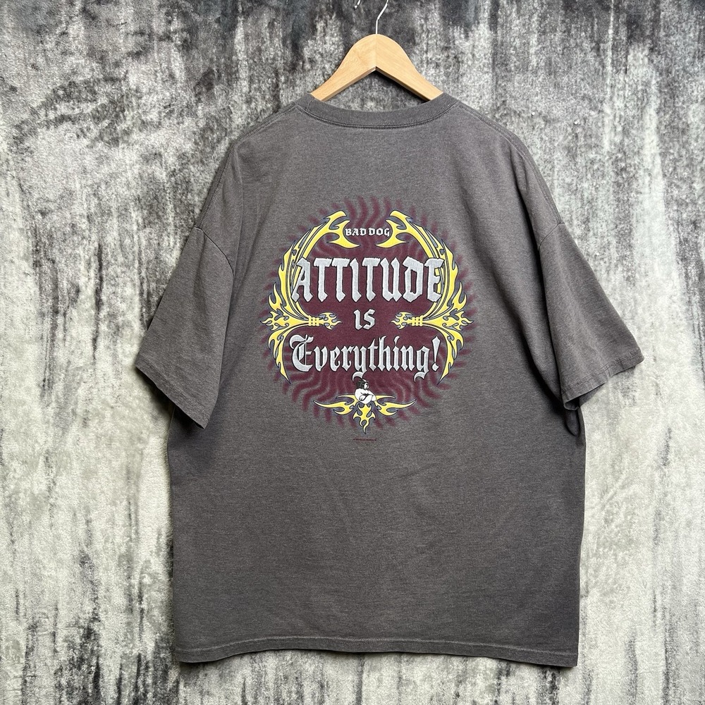 Vintage Y2K Bad Dog Big Dogs Attitude Is Everything Shirt Size 2XL